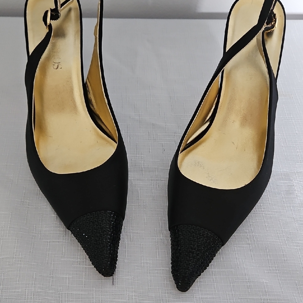 Caparros Black Slingback Heels